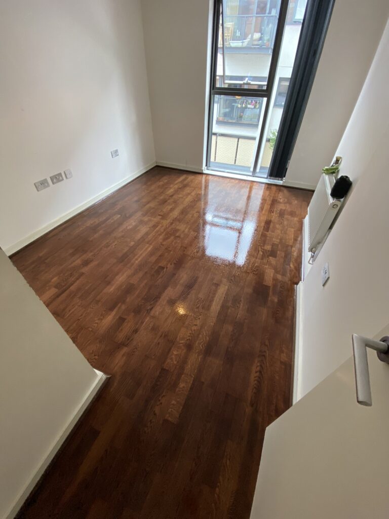 sanded and polished floor