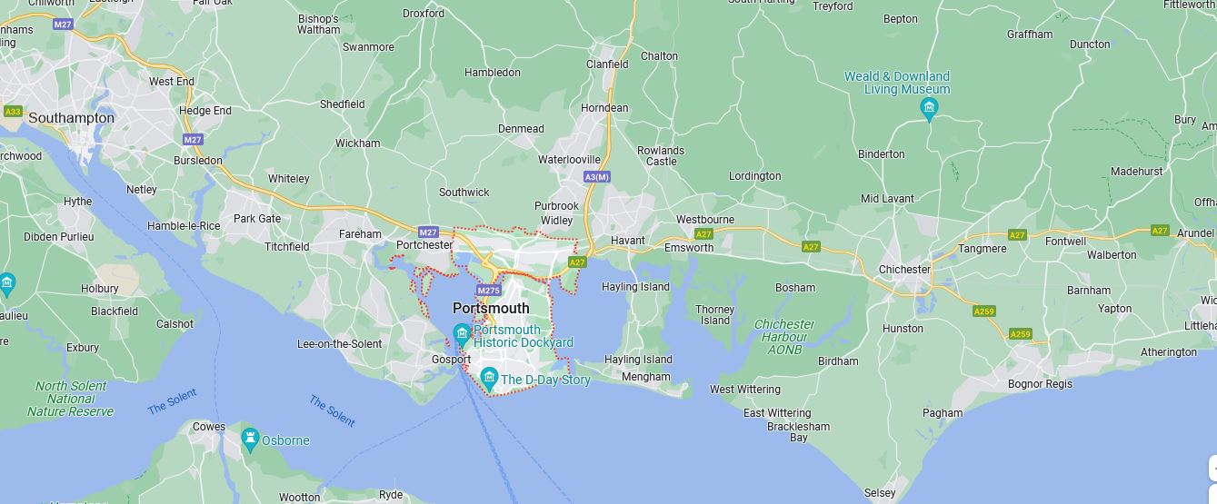 map of Portsmouth