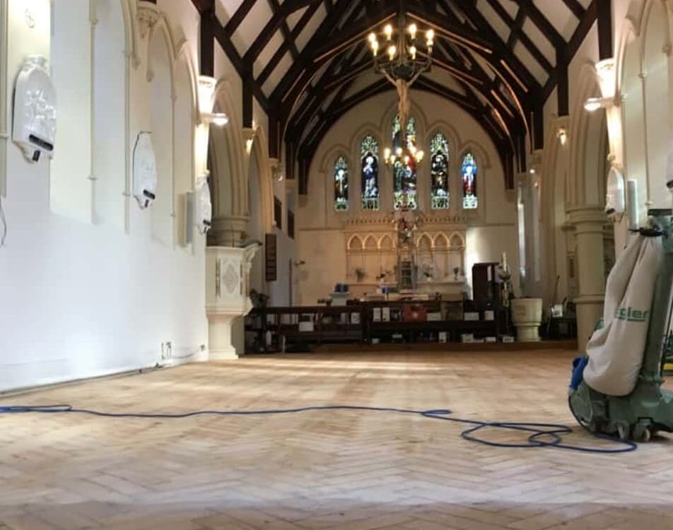 Church floor restoration in Weybridge