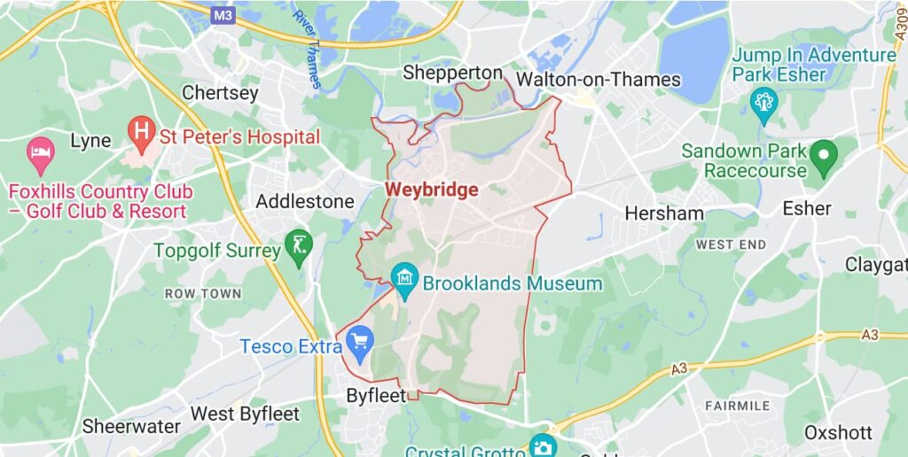 Weybridge map