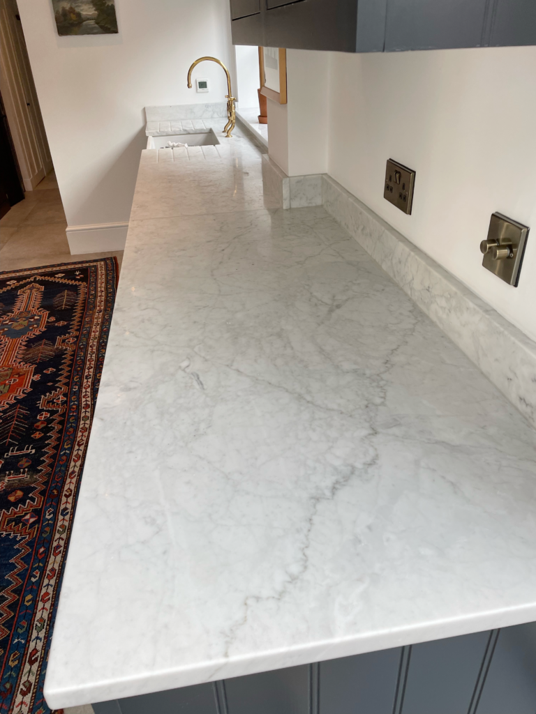 Polished marble countertop in Guildford